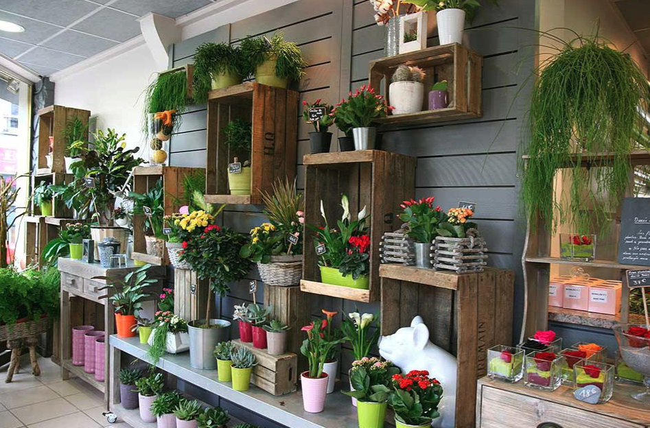 photo de l'intérieur de la boutique florale de sartrouville melange fleurie